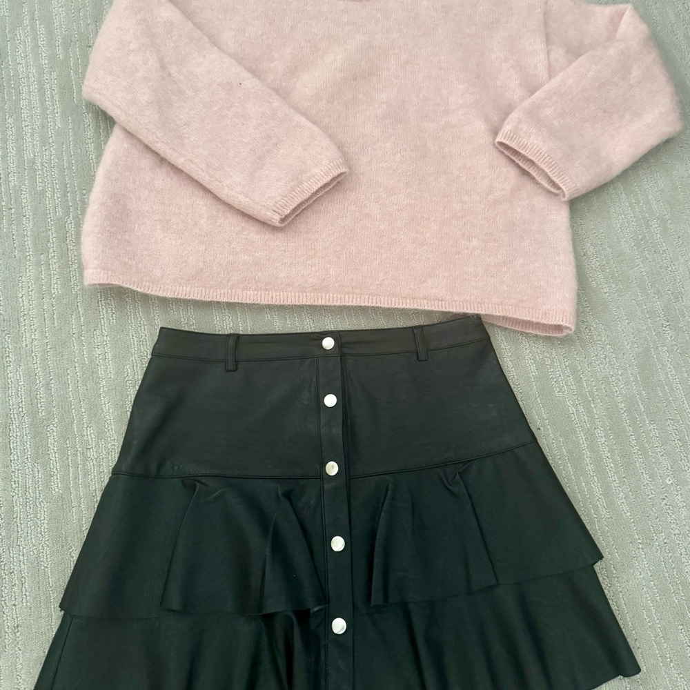 Love Tree Black Skater Mini Skirt